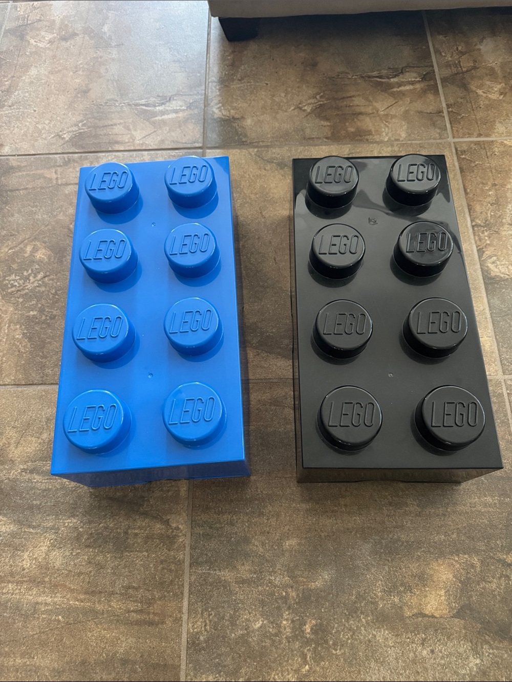 Lego Large Brick Storage Boxes - Blue and Black